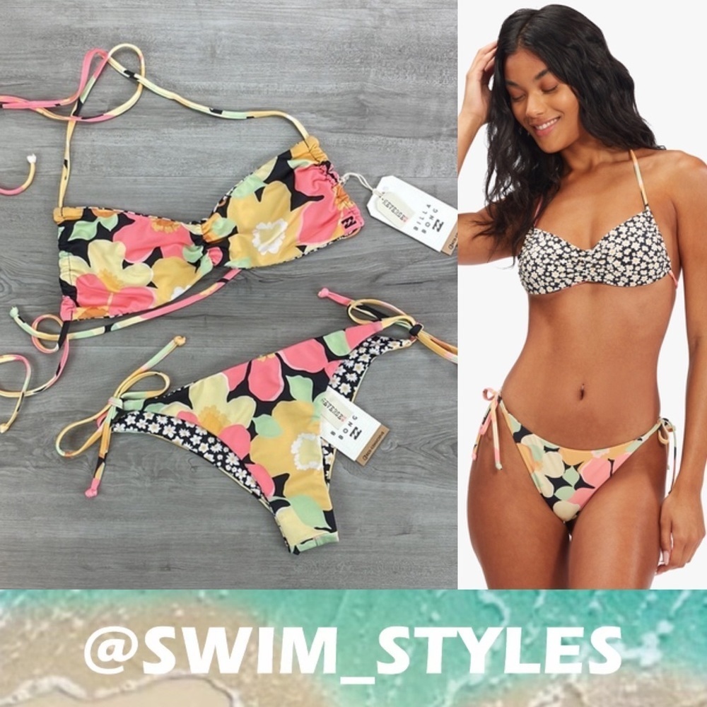 ☀️BILLABONG☀️ PRETTY DAZE REVERSIBLE SHIRRED